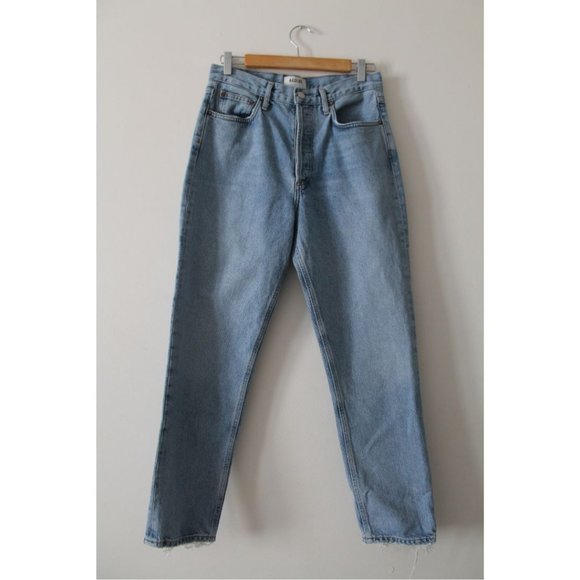 AGOLDE Fen Cropped Straight-Leg Frayed Jeans Size 27 - Picture 4 of 10